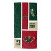 [Personalization Only] OFFICIAL NHL Colorblock Personalized Beach Towel - Minnesota Wild
